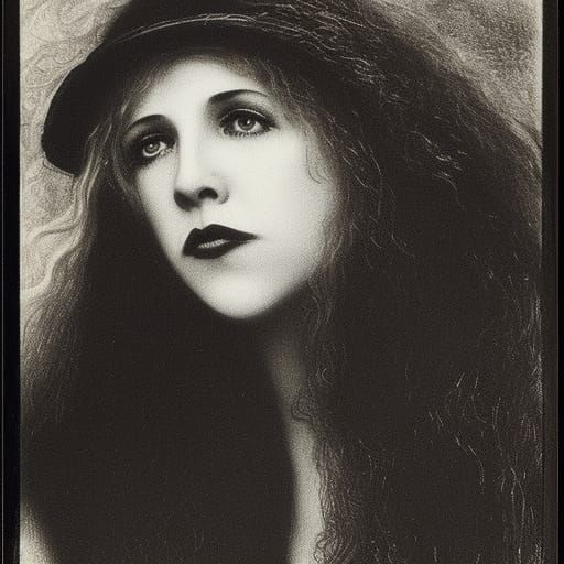 Stevie Nicks as Silent Film Star, Rossetti Style