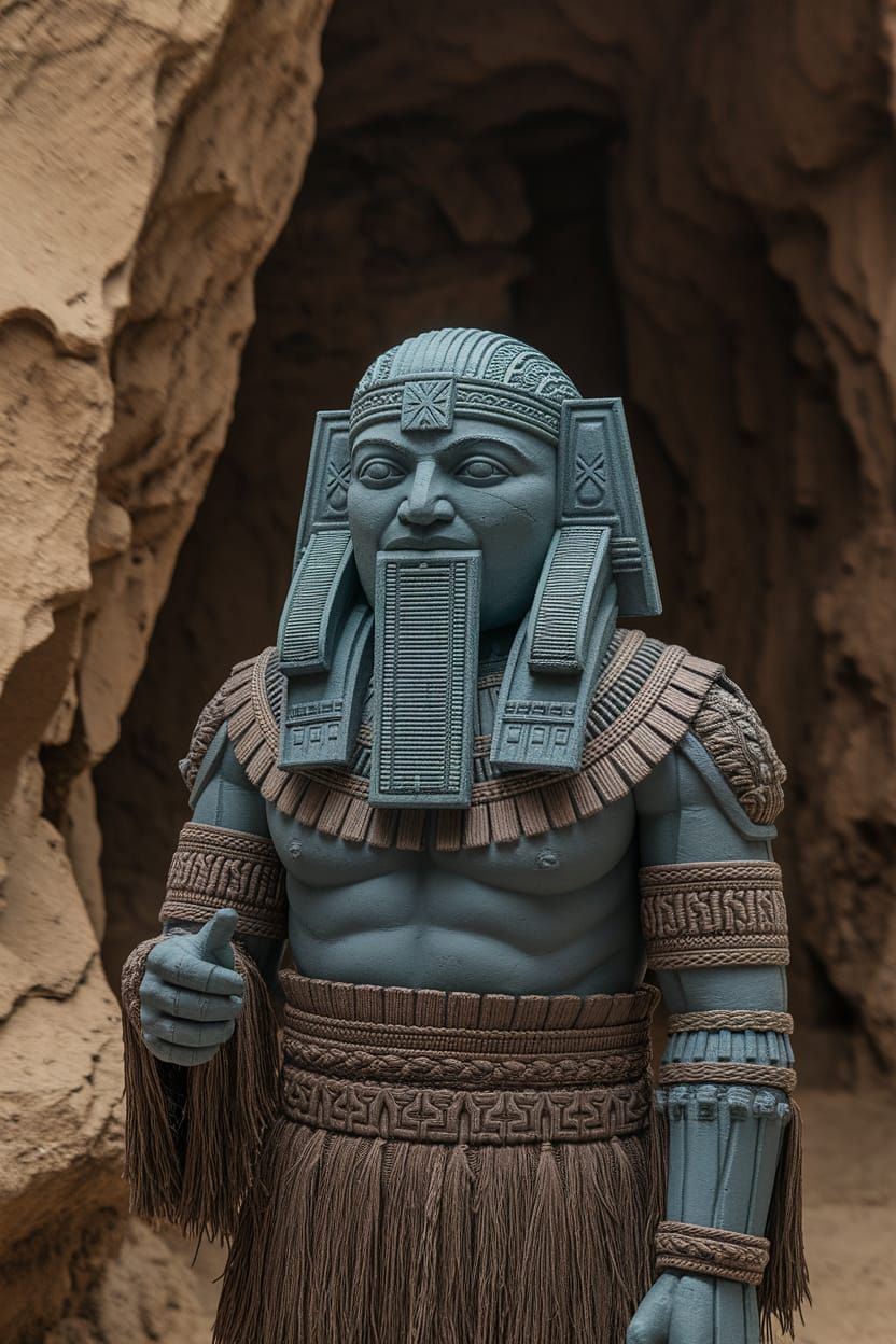 Jacquard Weave Ushabti Golem Inuk Otherworldly Environment