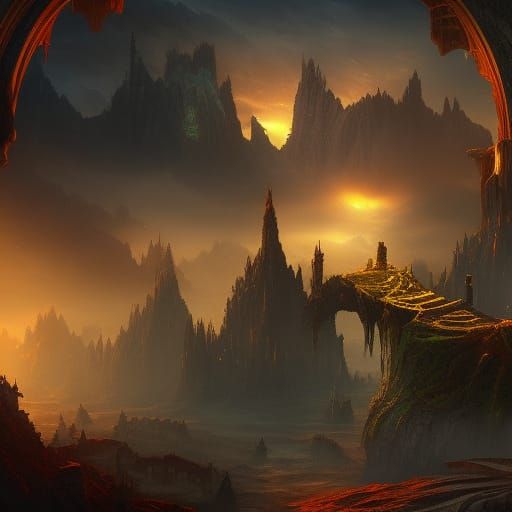 Fantastical Matte Painting in Deep Color