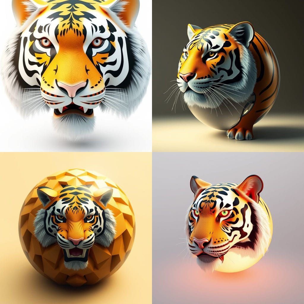 4D Tiger with Spherical Hypercylinder Shape