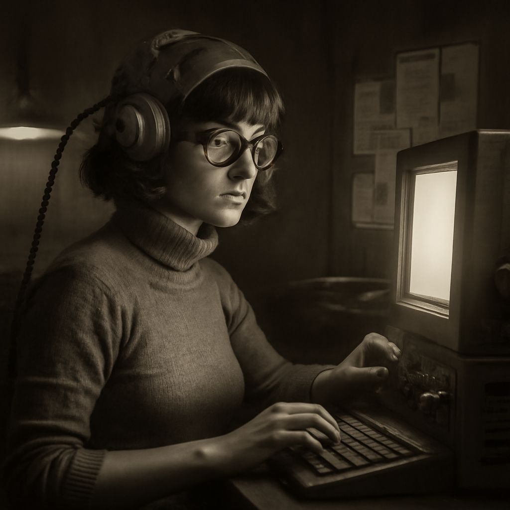 Cyber Velma Solving Cybercrimes in Vintage Photograph