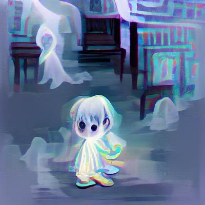 Ethereal Lost Ghost Child Illustration