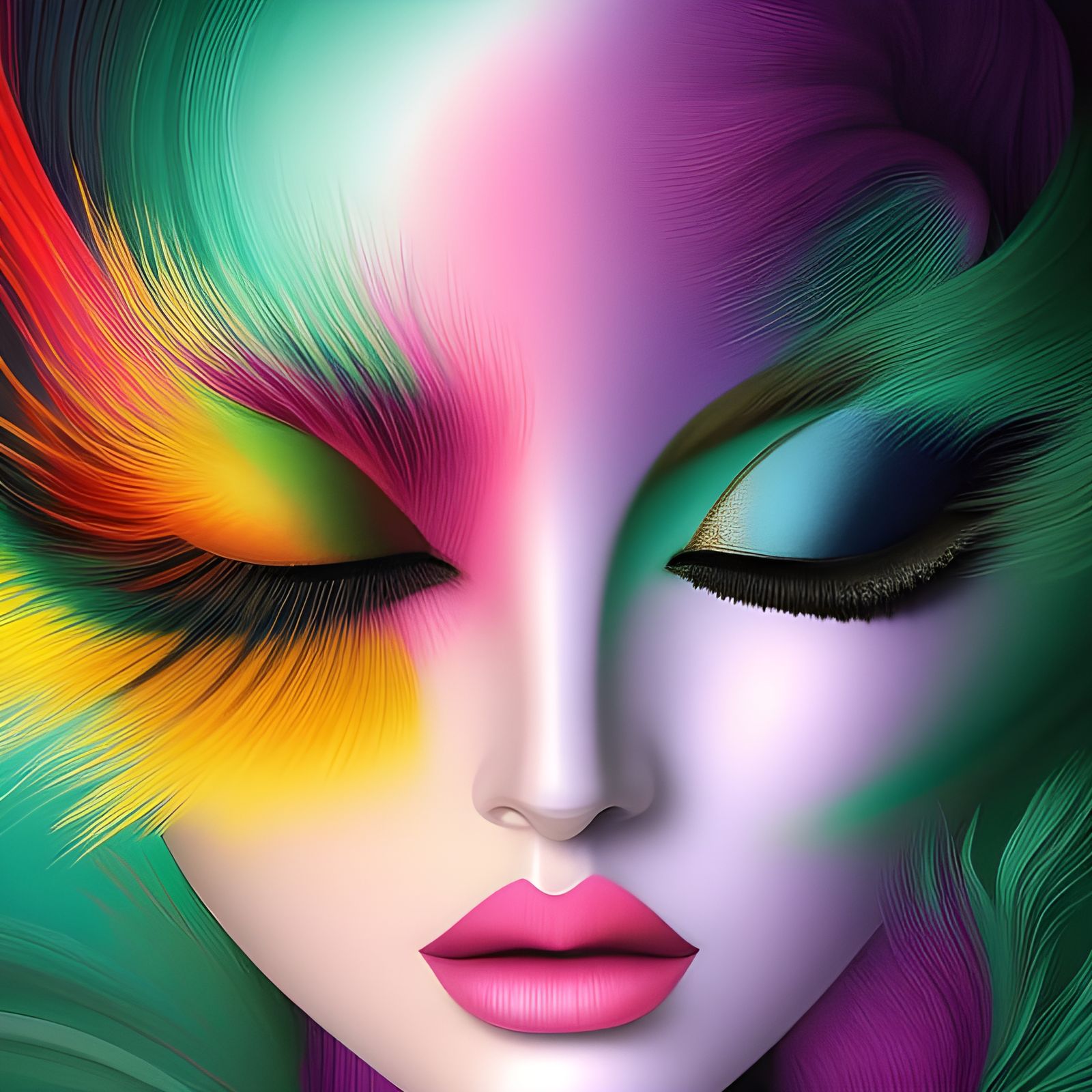 Golden Snake with Emeralds: Watercolor Anime Art