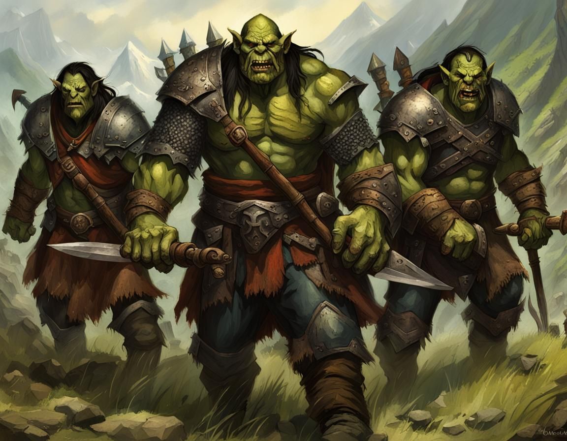 Orc Warriors of the Wrothgarian Mountains