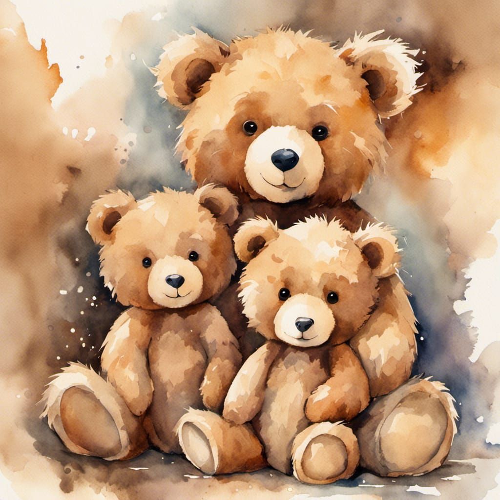 Family of Teddy Bears 🧸🤎