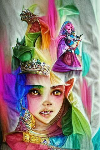 Colorful Princess in Dungeons and Dragons Artwork