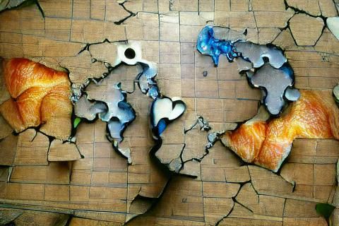 World Breaking Apart: An AI Interpretation