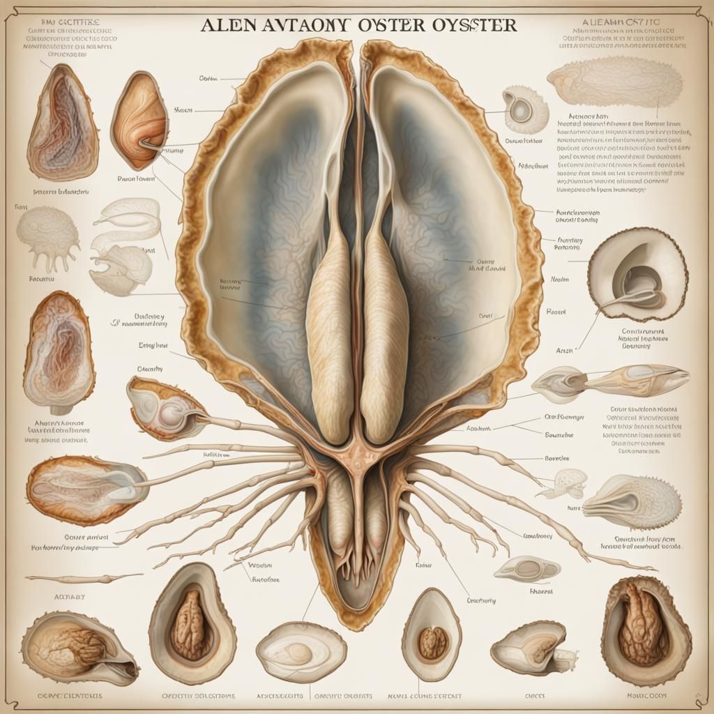 Alien Oyster Dissection: Anatomical Chart