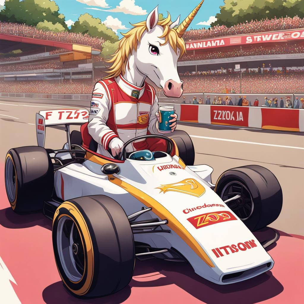 Unicorn Driver: F1 Racing with Anime Flair