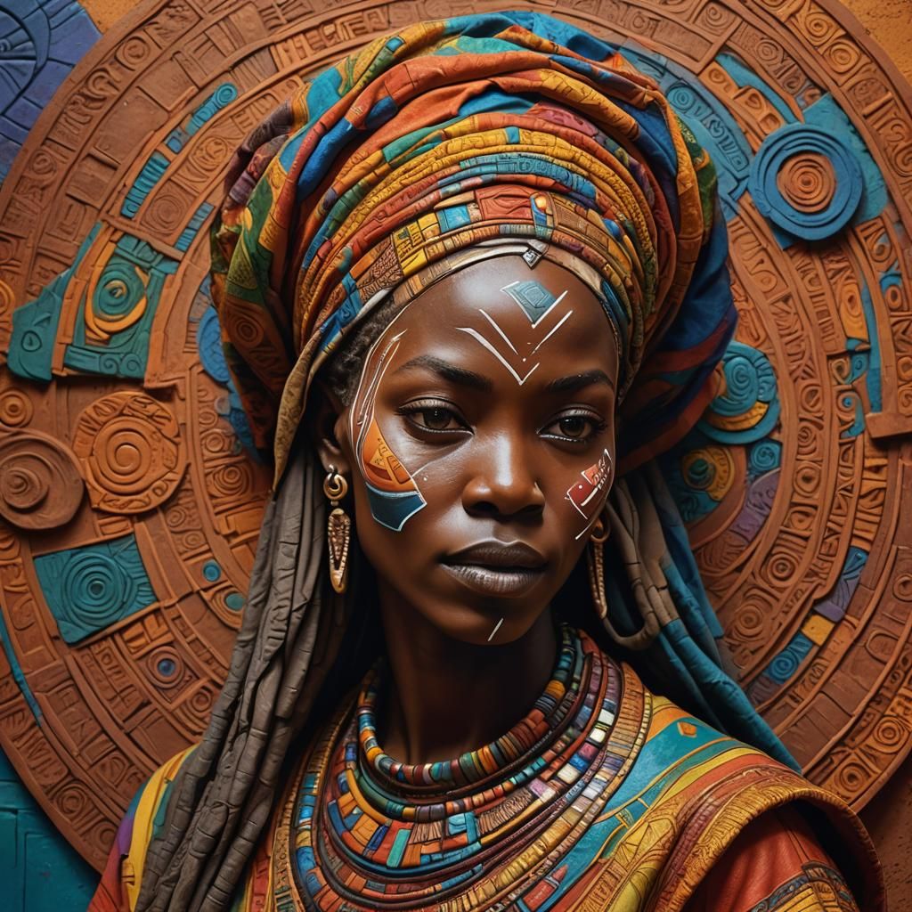 African Wizard Sculpting Woman: Hyperrealistic Concept Art