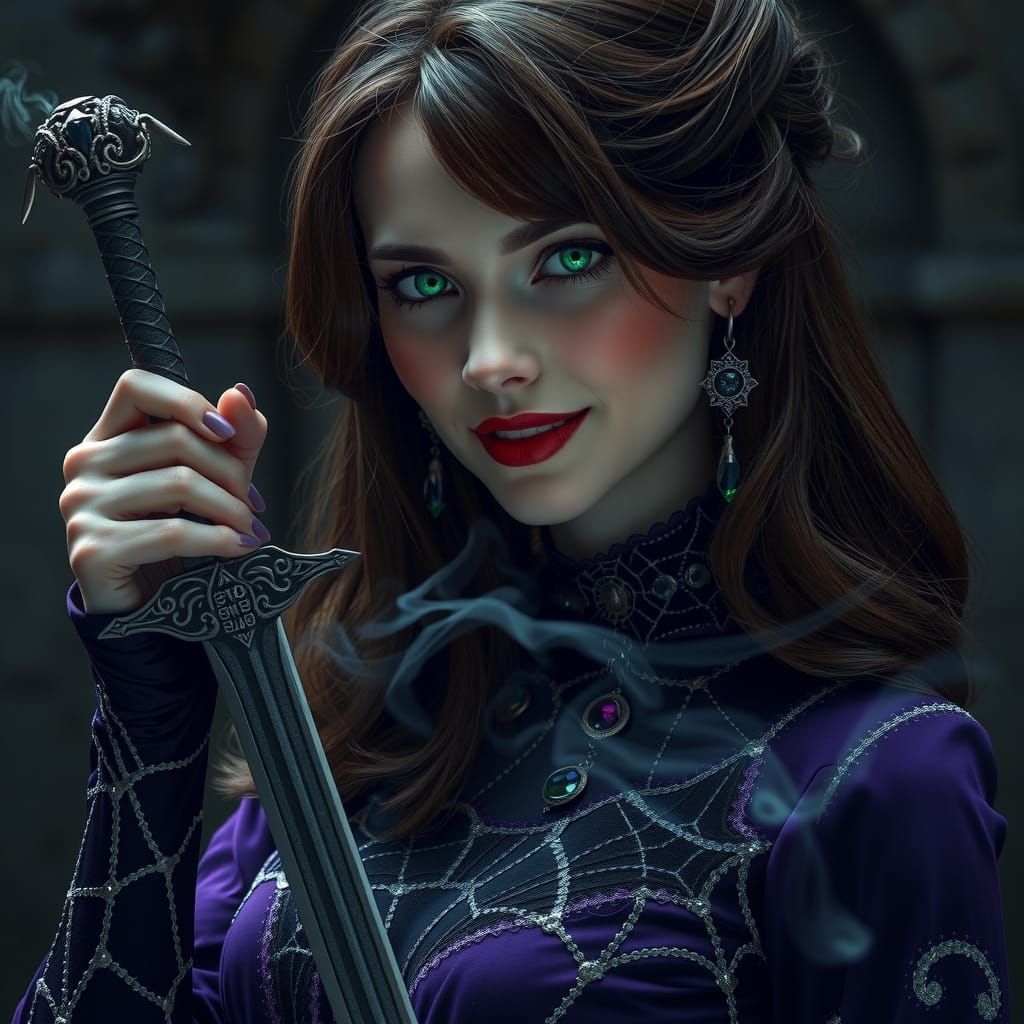 Enigmatic Female Figure with Malevolent Intent