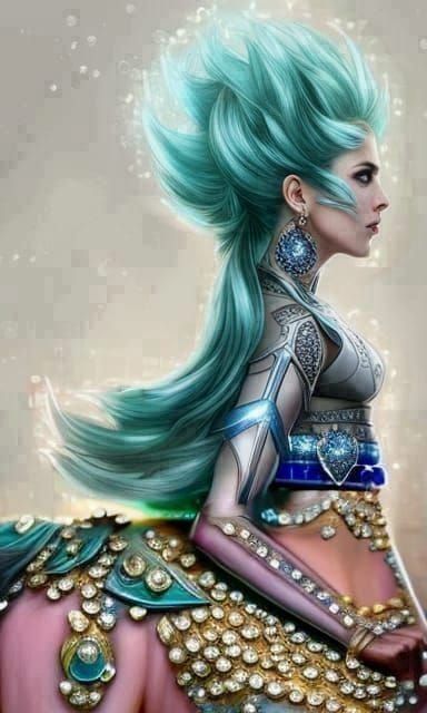 Radiant Centaur Woman Adorned with Gems