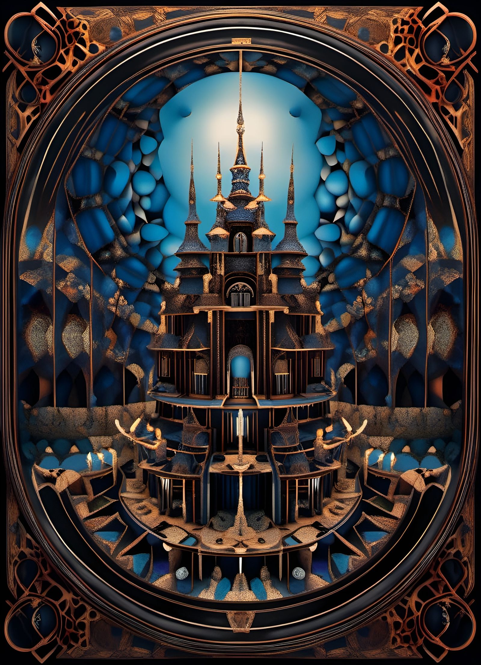 Abstract 3D Geometric Landscape