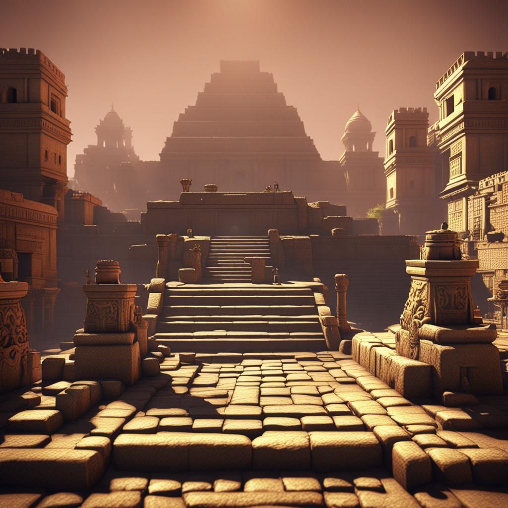 Tenochtitlan: 3D Rendering on Artstation