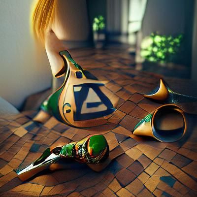 Ocarina of Time Zelda in 3D Rendering