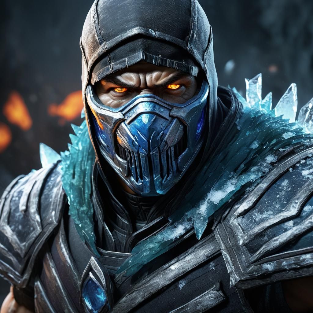 Furious Sub-Zero Close-Up: Mortal Kombat Concept Art