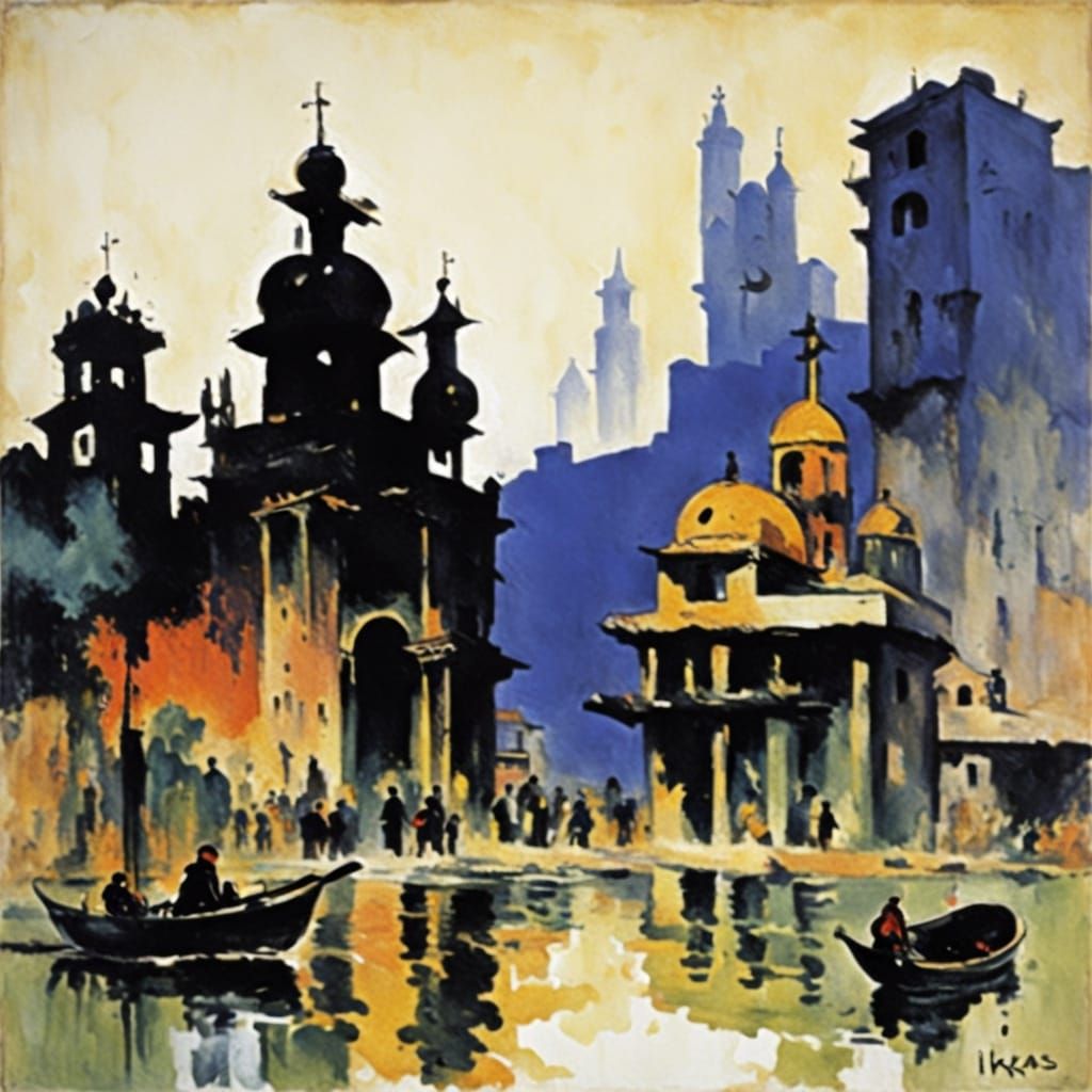 Inca Lost City in a Surreal, Abstract Style