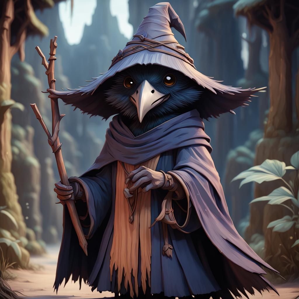 Cute Kenku Bird Creature Concept Art