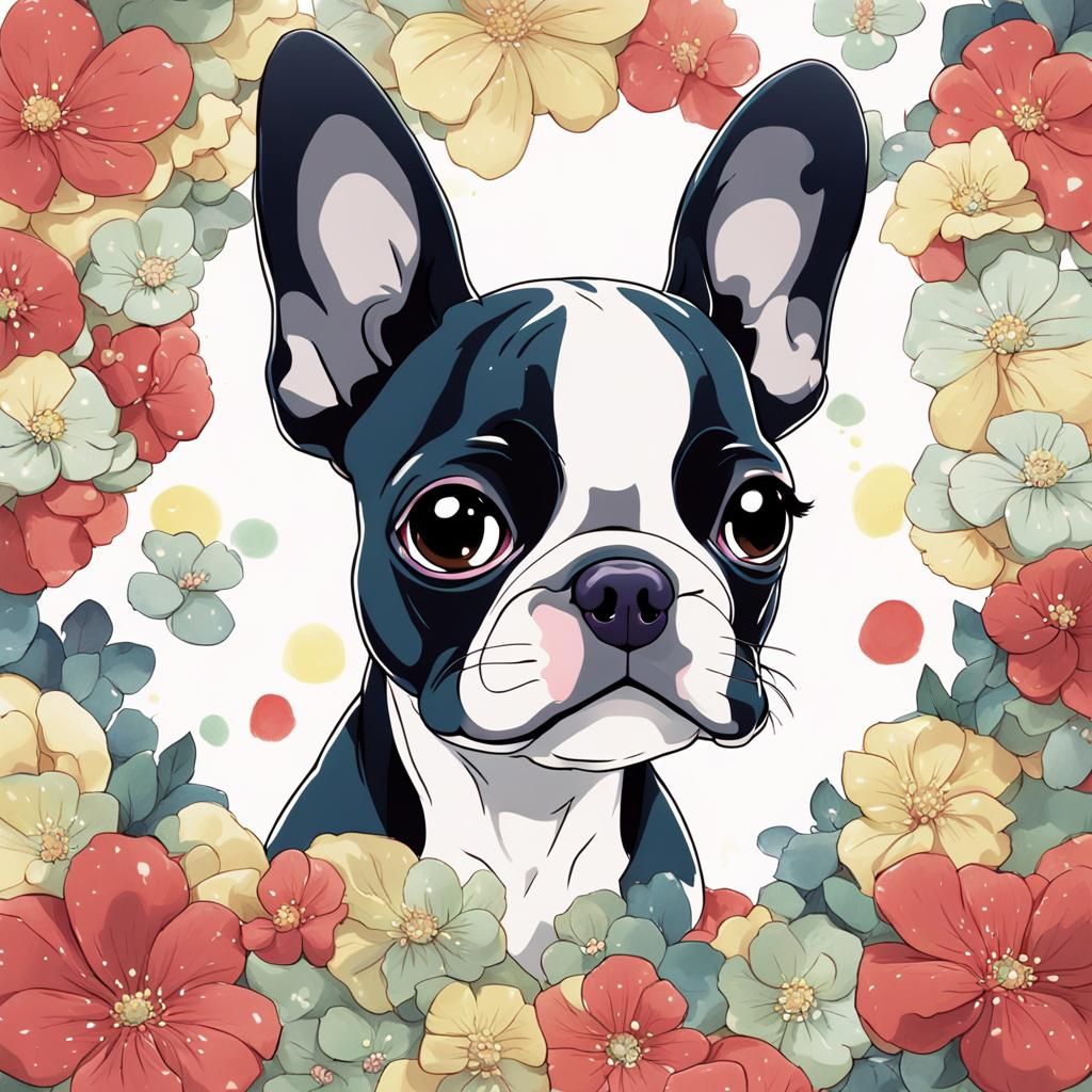 Boston terrier puppy