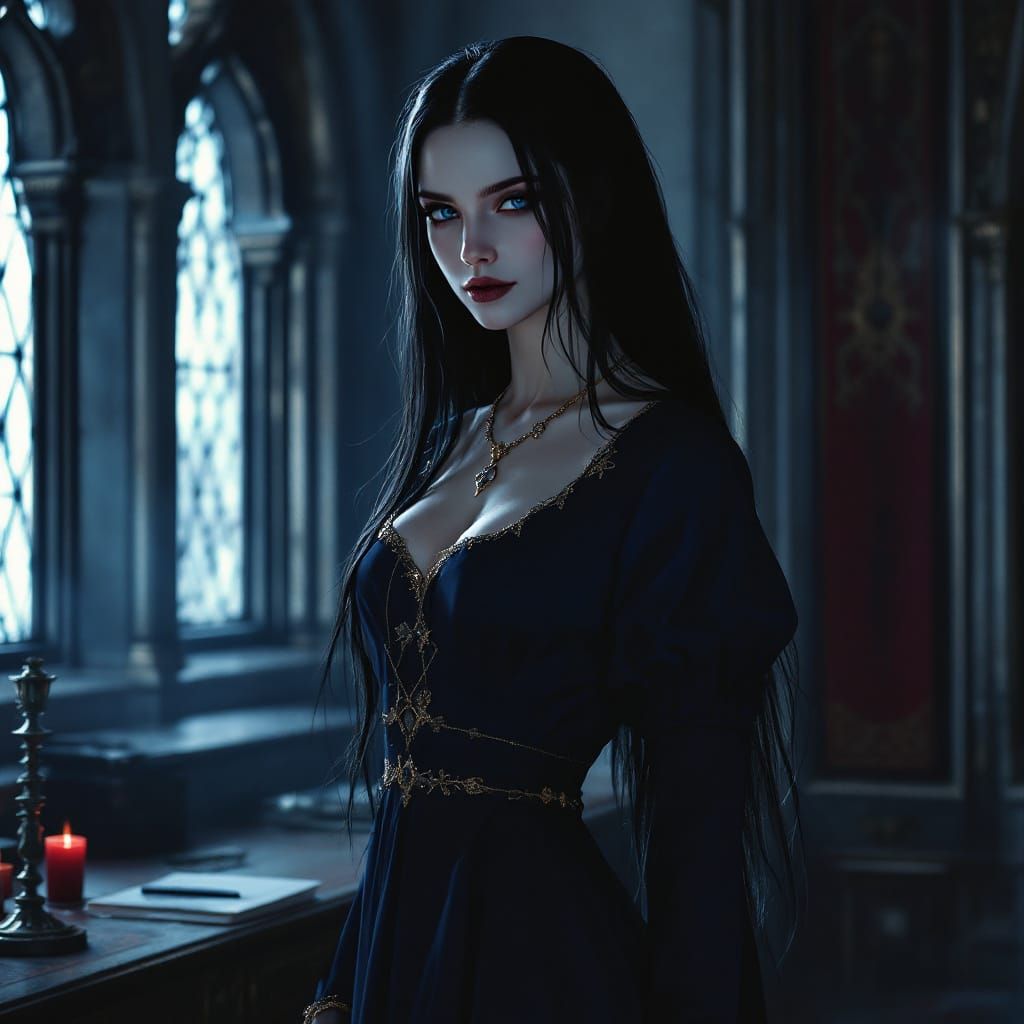 Vampire Princess in Art Nouveau Style