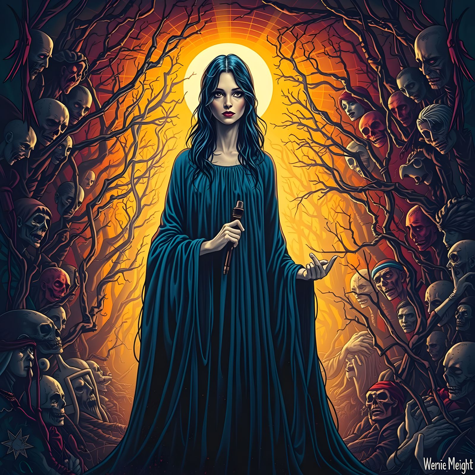 Gothic Horror Comic Art in Wrightson Style