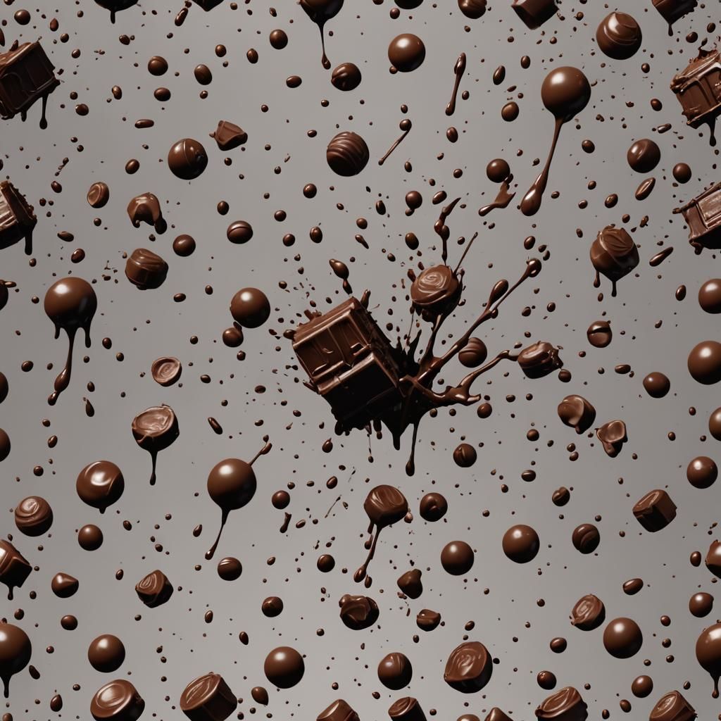 Falling Chocolate: Detailed Matte Painting in Deep Color