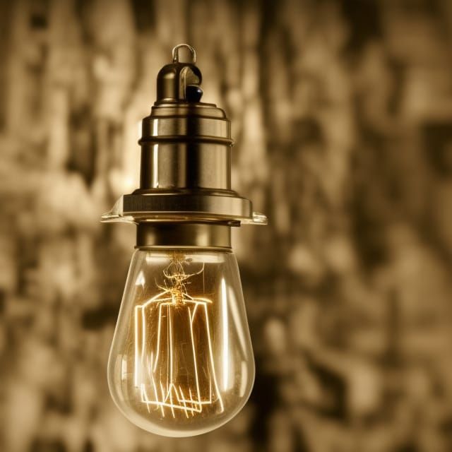 Edison Lightbulb in Sharp Focus