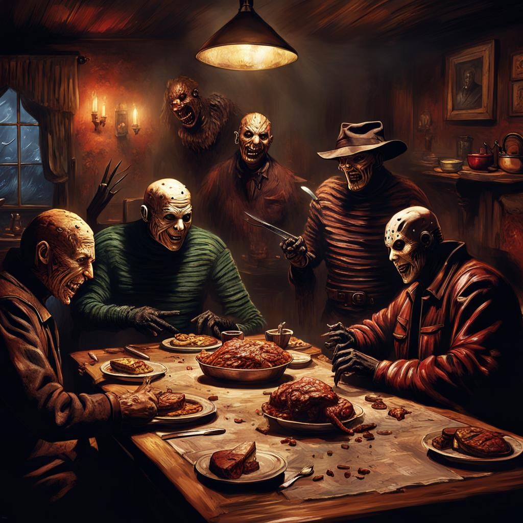 Horror Icons Play Dungeons and Dragons