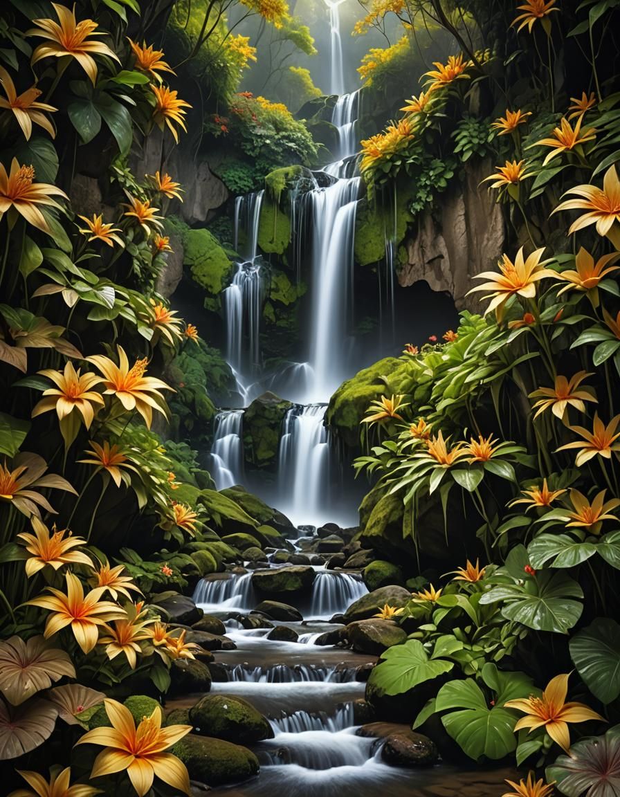 Woman in Floral Hot Air Balloon, Carne Griffiths Style