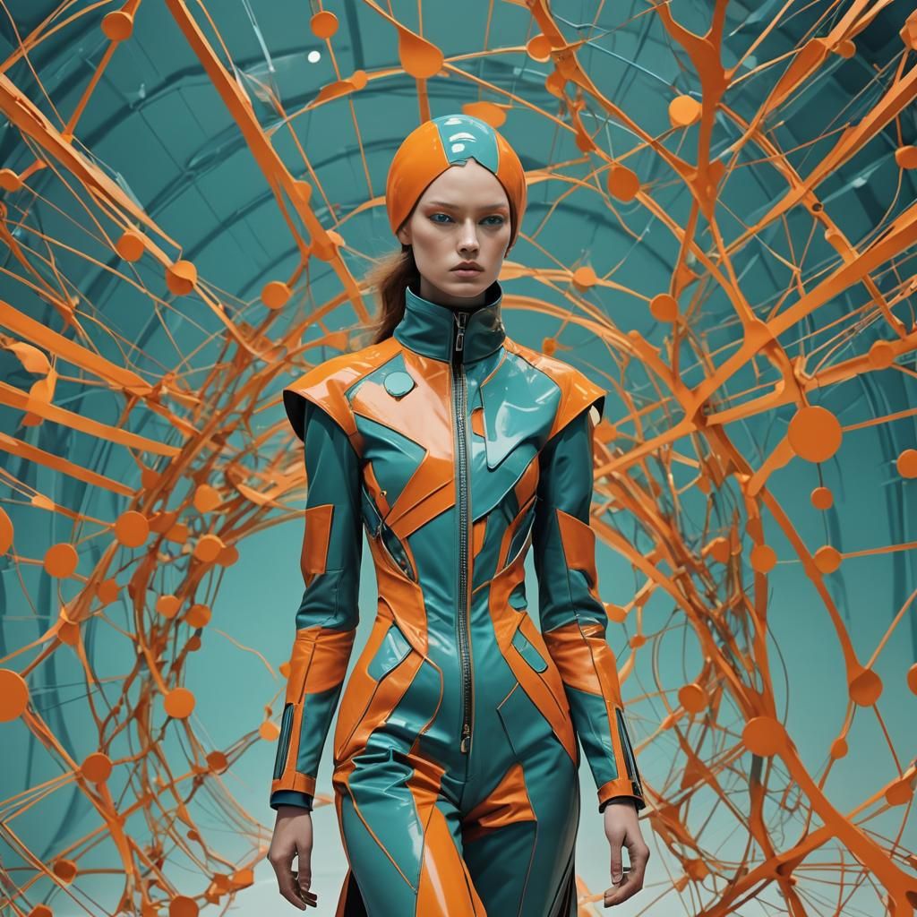 Futuristic Fashion in Surrealist Avant-Garde Style