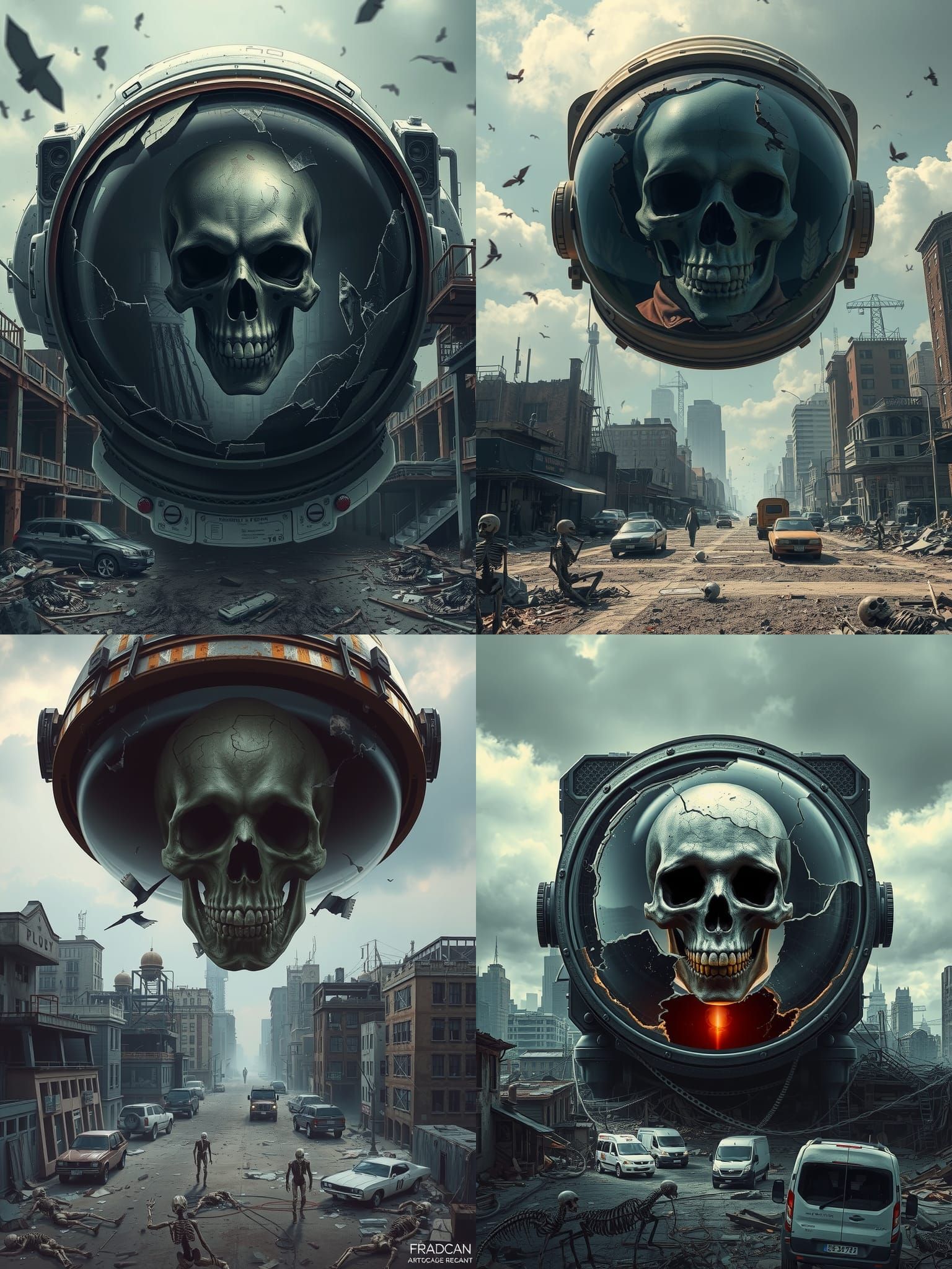Desolate Post-Apocalyptic Cityscape in Photorealistic Surrea...