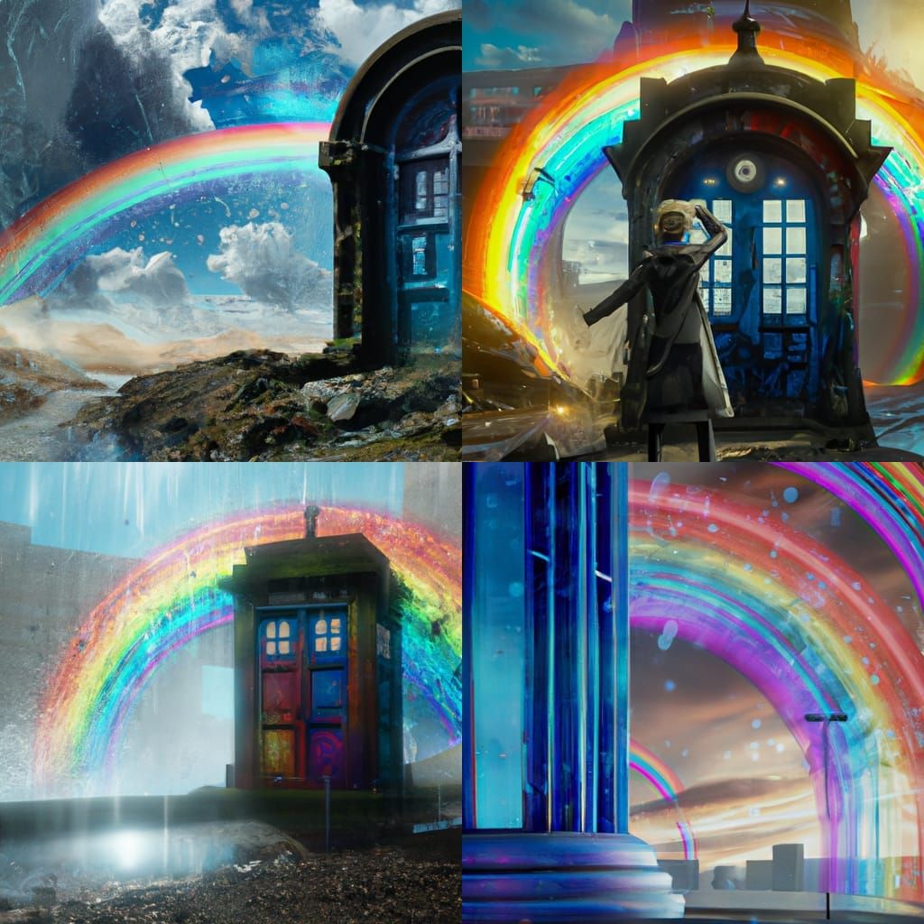 Doctor Who Rainbows: Detailed Matte Painting in 8K