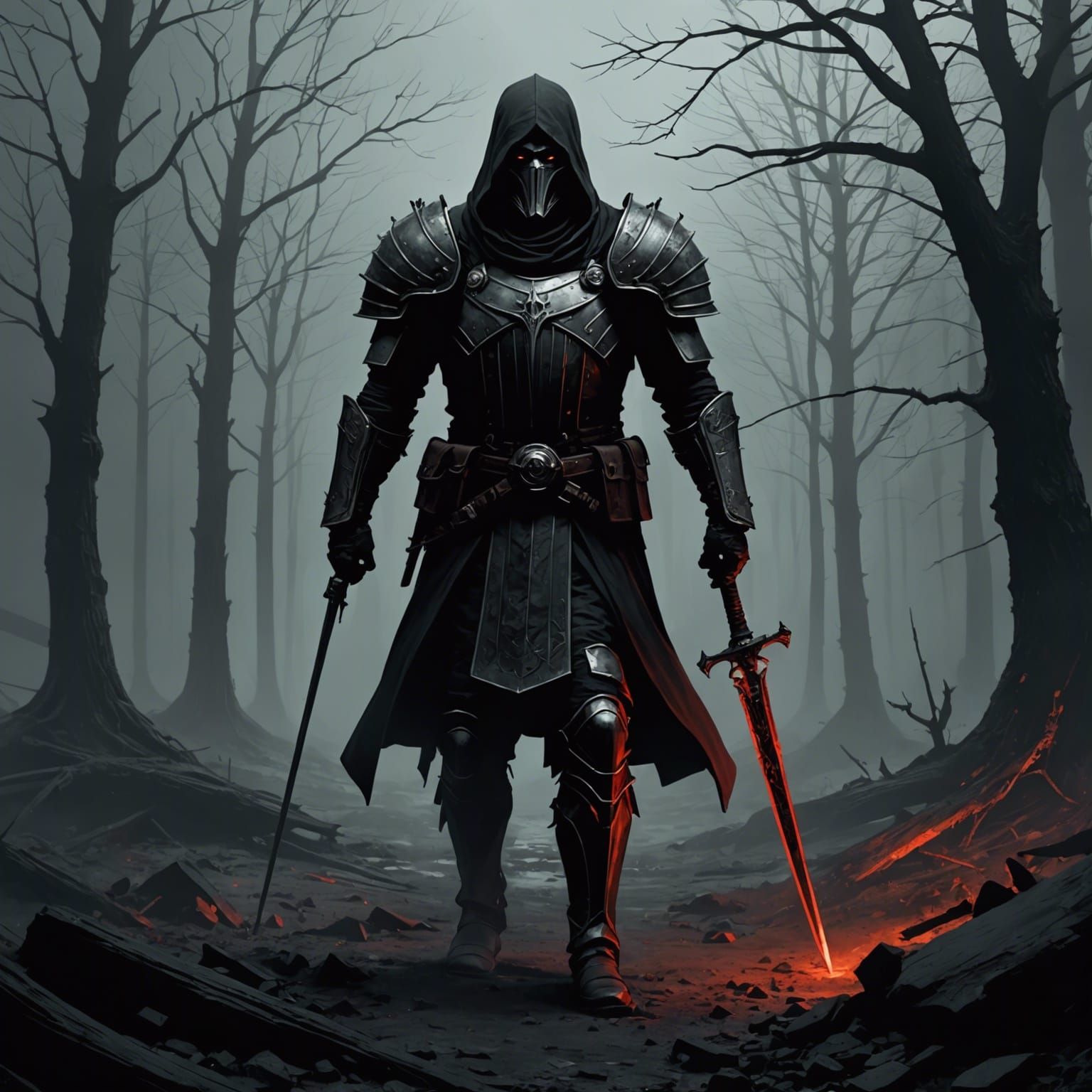 Grimdark Battle Scene Inspired by Historical Art