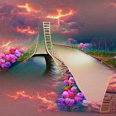 Surreal Bridge Between Life and Death