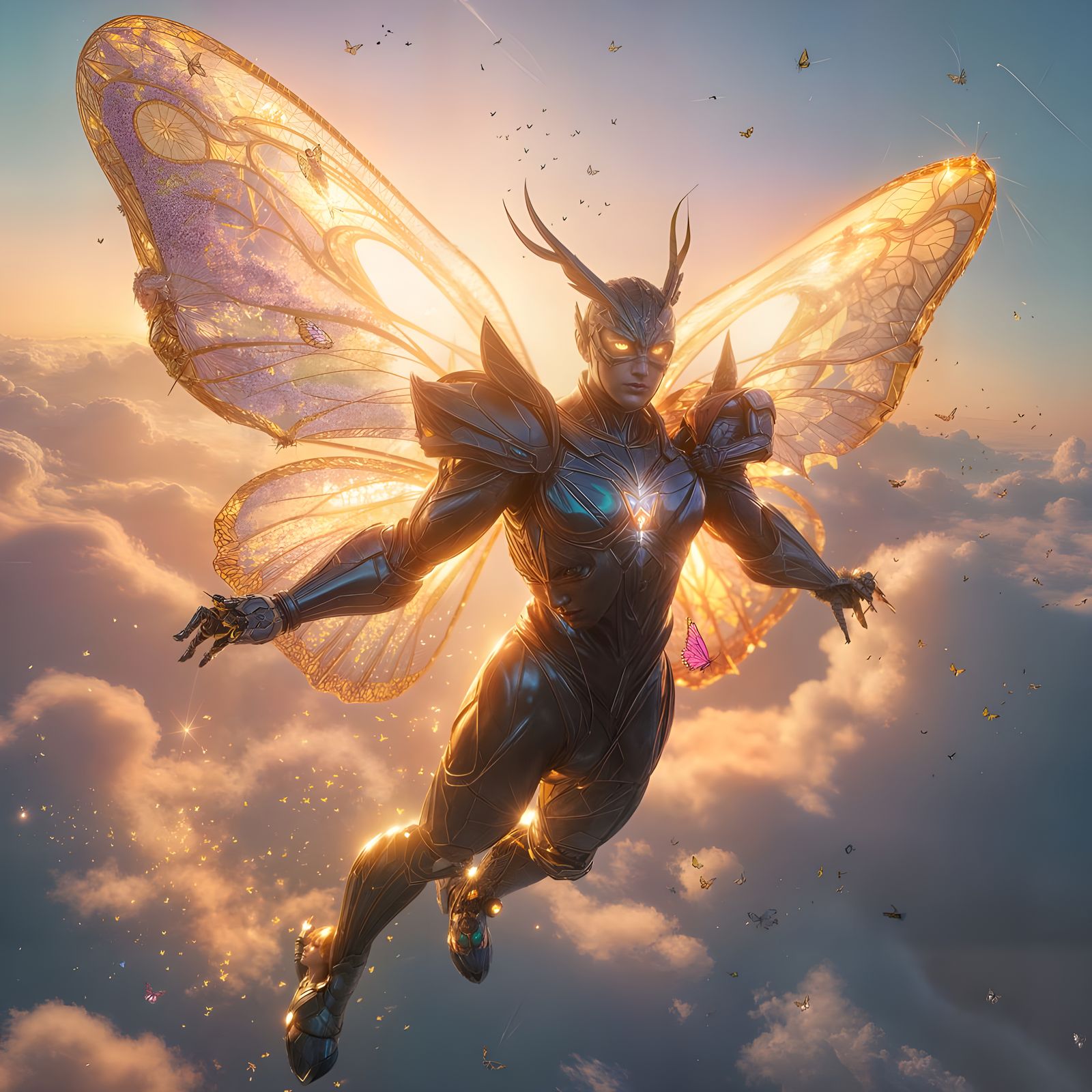 Heroic Butterfly Takes Flight in Vibrant Anime-Inspired Styl...