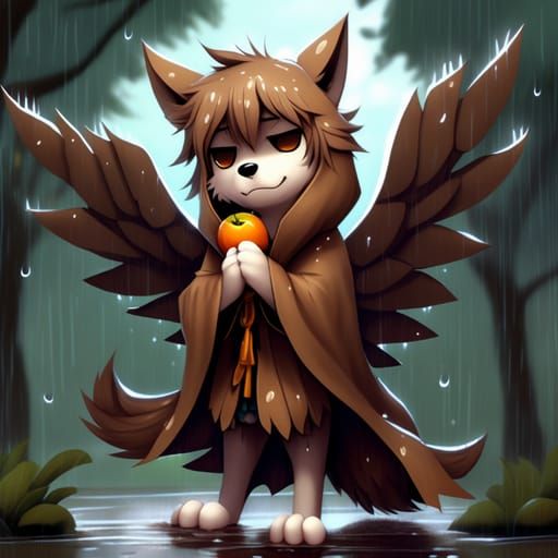 Winged Werewolf in Flight