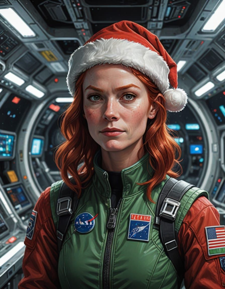 Sassy Redhead in Alien Bar Attire