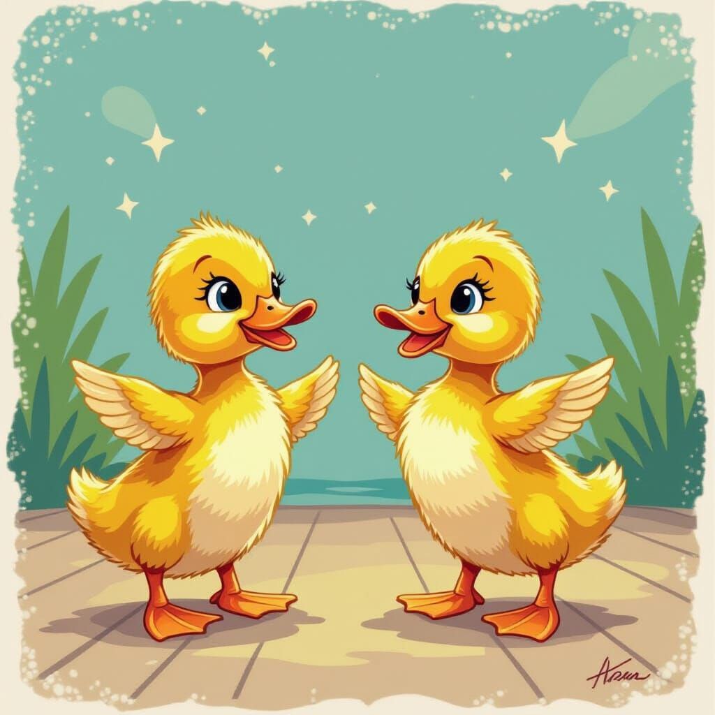 Ducklings Recreate 'Dirty Dancing' in Children's Book Style