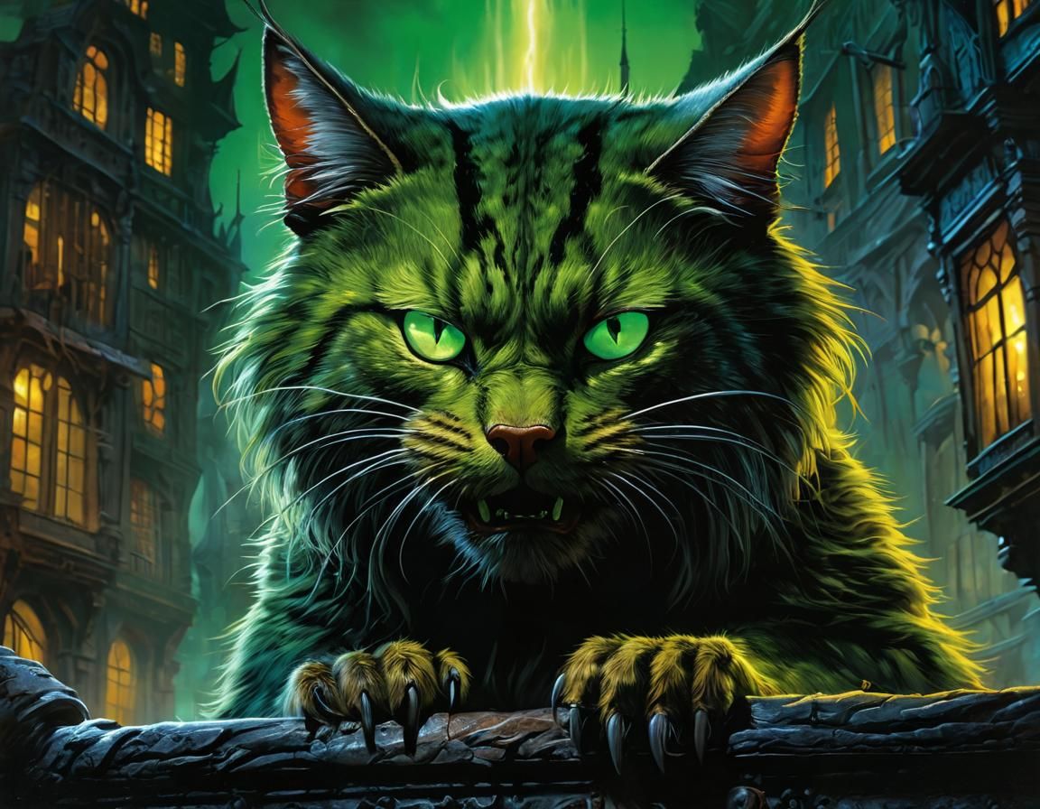 Fantasy Art: Greebo, the Evil Tomcat