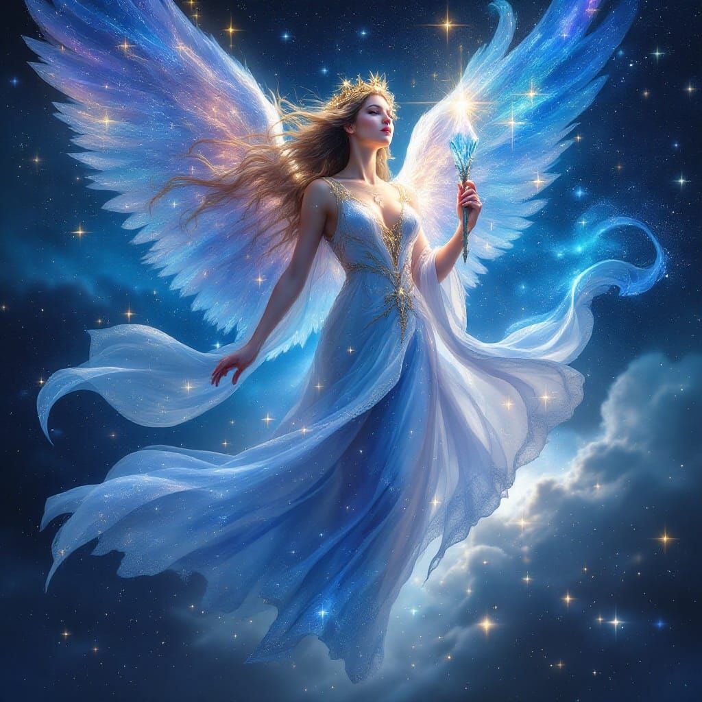 Celestial Archangel of Radiant Starlight Majesty