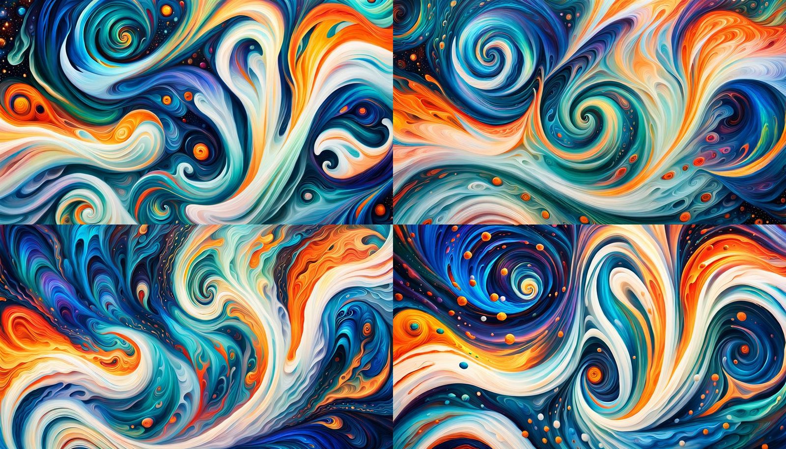 Winged Star Beings Emerge from Cosmic Paint Vortex