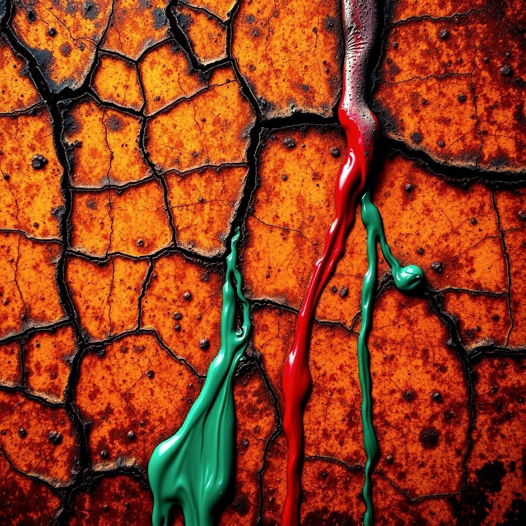 Weathered Metal in Vibrant Decay