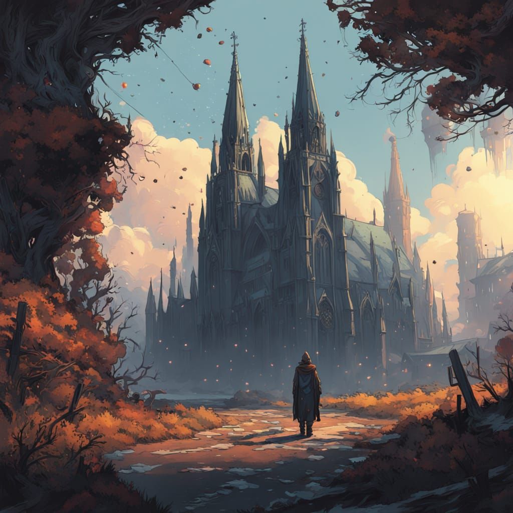 Regal Supergirl Amidst Vienna's Gothic Splendor