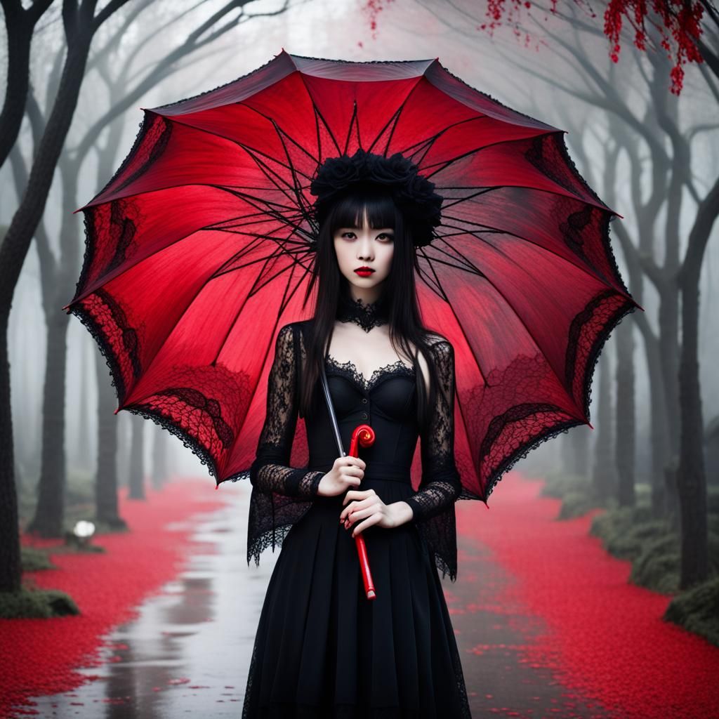 Gothic World of Blood and Lace Umbrellas