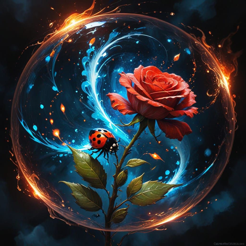 Enchanted Rose in Golden Light