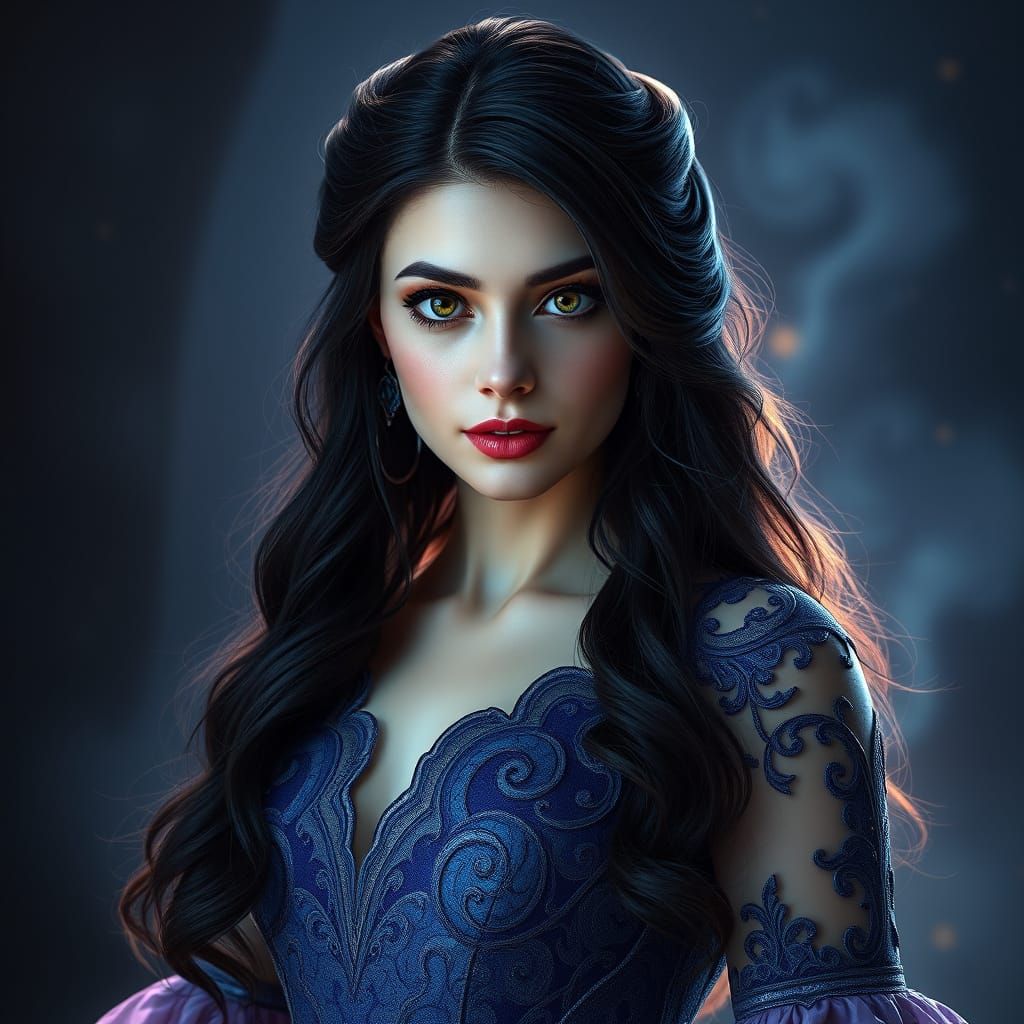 Ethereal Goddess Radiates Confidence and Mystique