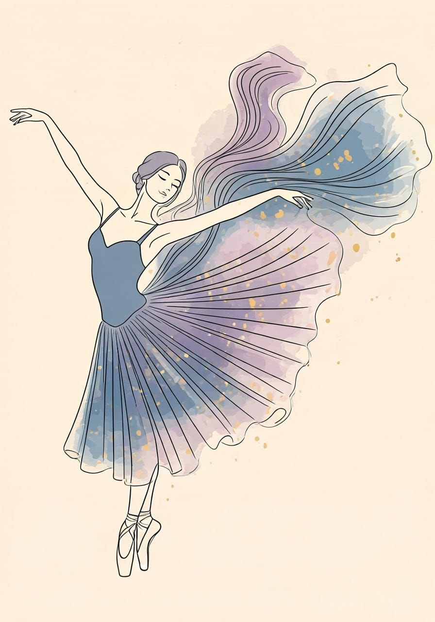 Ethereal Dance in Soft Celestial Hues