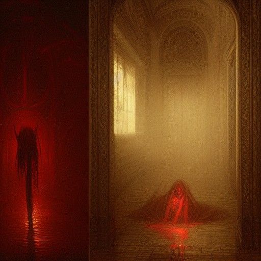 Red Horror in the Style of Gustave Doré