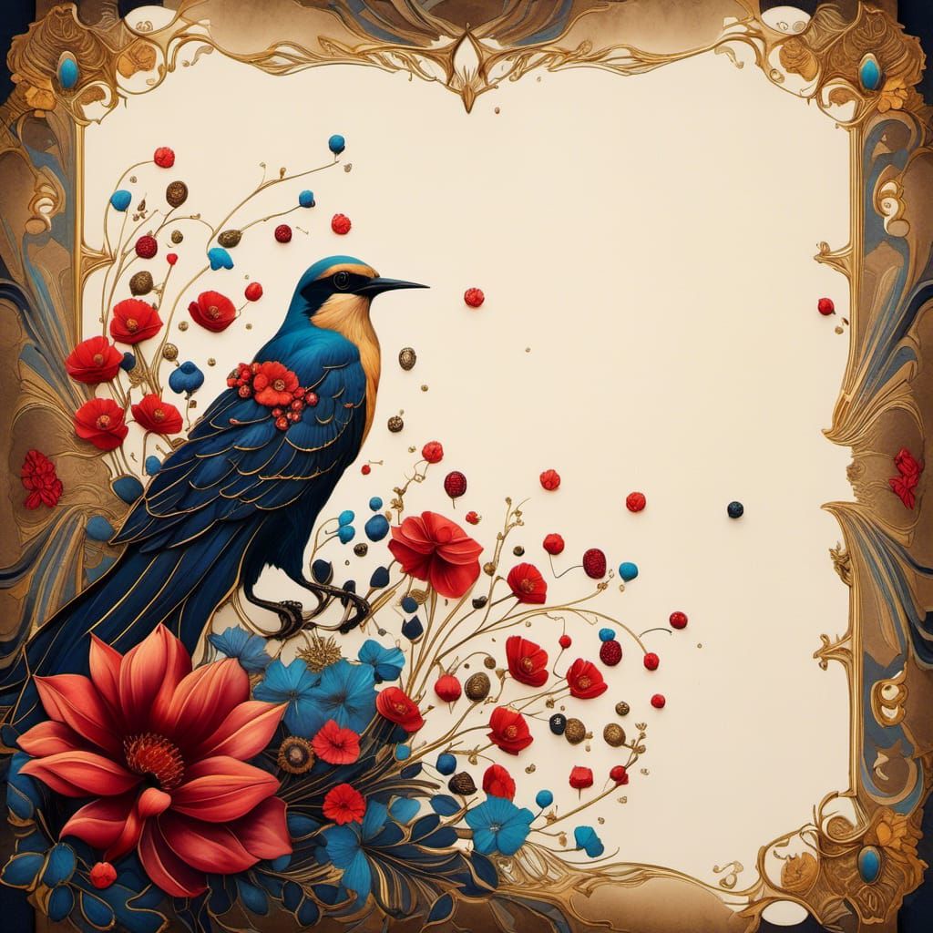 Gothic Notebook Page with Dark Impressionistic Elements