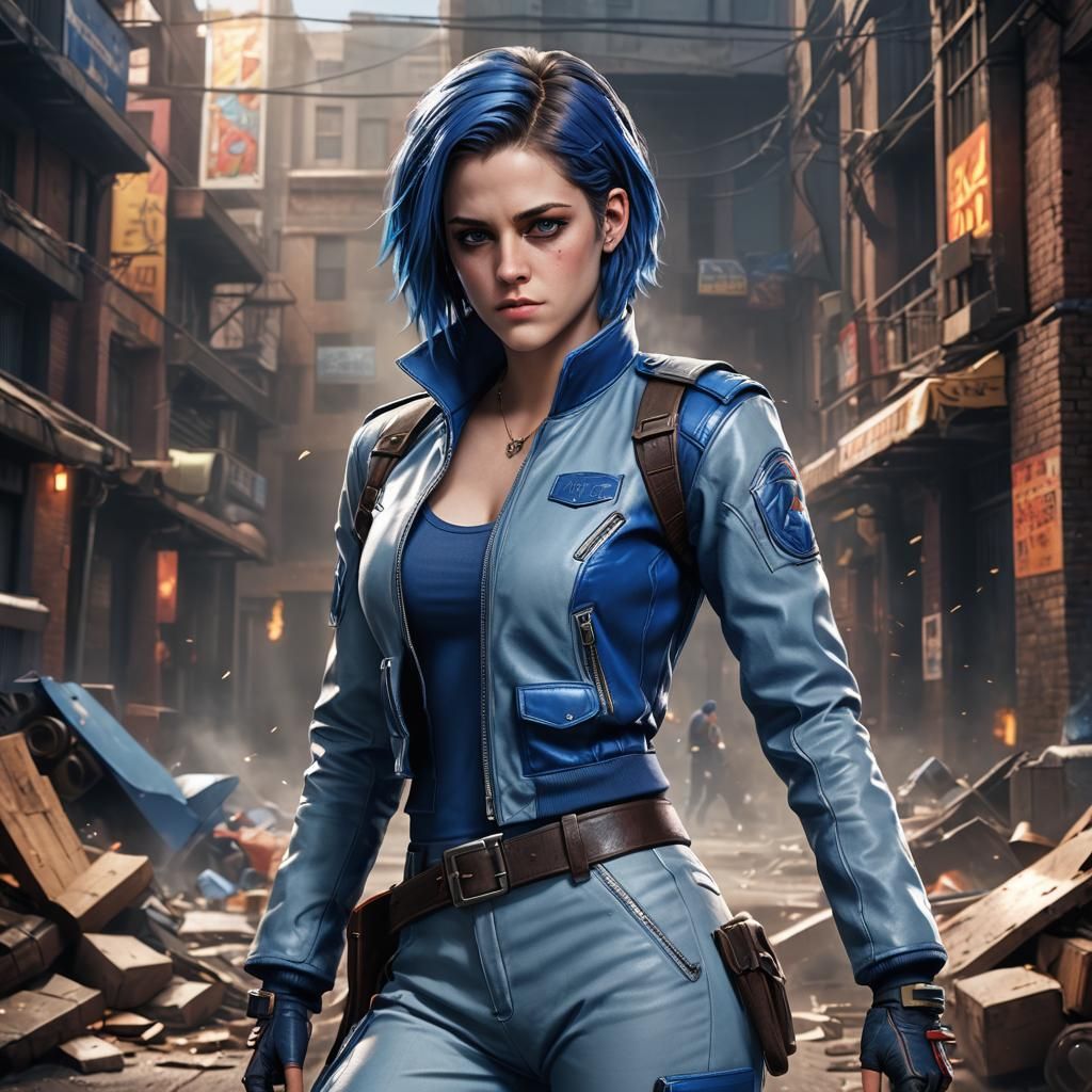 Kristen Stewart as Blue Mary: Detailed Matte Painting